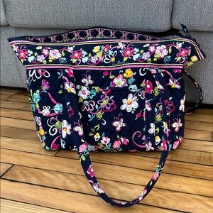 Vera Bradley Navy Floral Tote